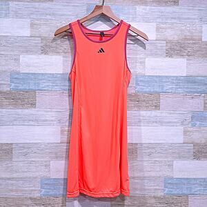 ADIDAS Racerback Activewear Tank Dress Orange Aeroready Girls Large 13Y 14Y